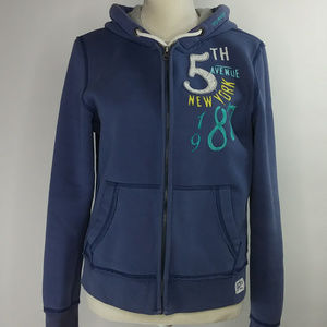 Aeropostale Blue Zipper Sweater Hoodie